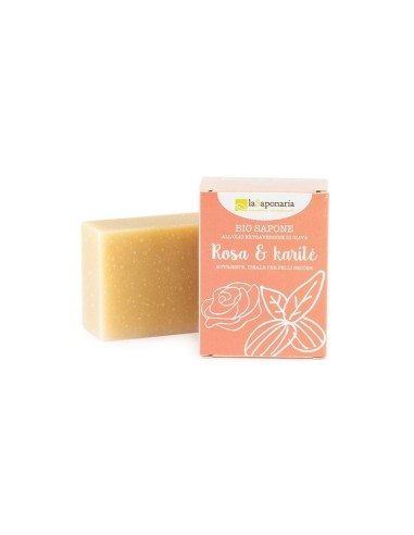 laSaponaria Rose and Shea Butter Soap 100g