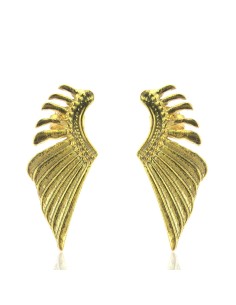 MRIO Inca Wing Earrings Gold Plated Silver