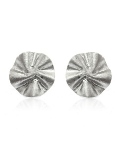 MRIO Inca Water Lily Earrings Silver