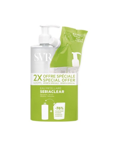 SVR Pack Sebiaclear Eau Micellaire and Refill