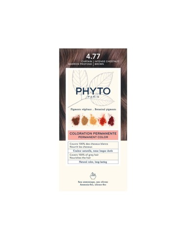 Phyto Color Permanent Coloring with Vegetable Pigments 4.77 Brown Deep Brown