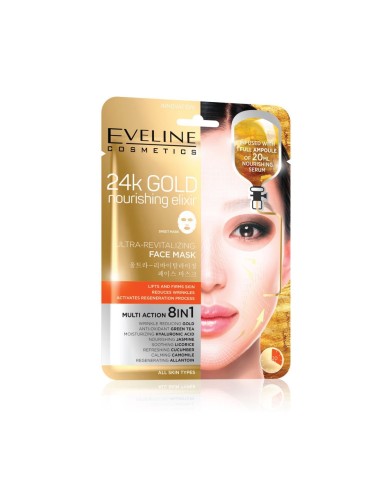 Eveline Cosmetics 24k Gold Nourishing Elixir Ultra-Revitalizing Face Mask