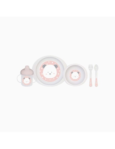 Saro 5 Piece Pocket Feeding Set Pink