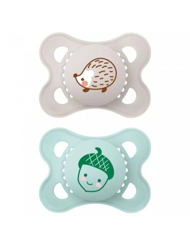 Mam Original Silicone Soother 2-6m Green 2 Units