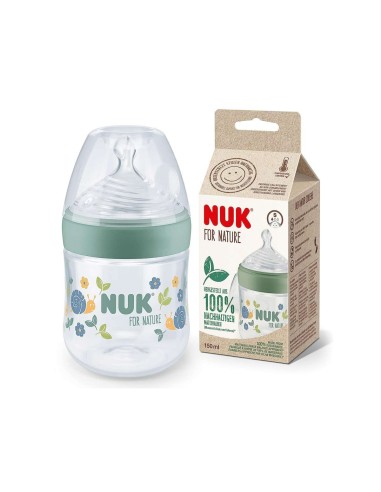 Nuk for Nature Bottle Silicone Teat S Green 150ml