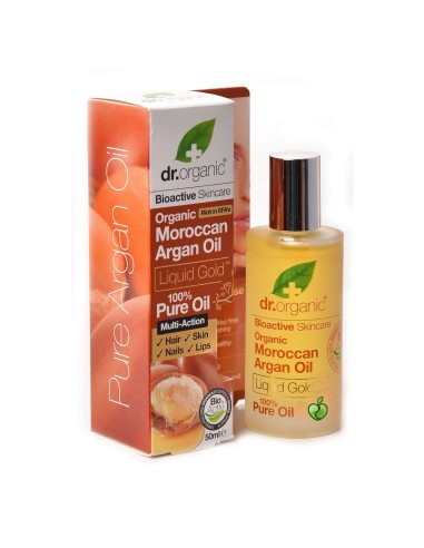 Dr.Organic Organic Moroccan Argan Oil Liquid Gold 100% Pure Oil 50ml