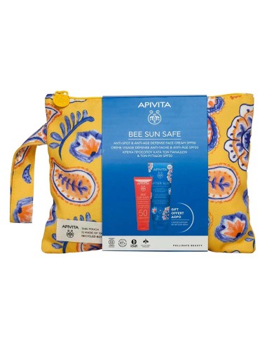 Apivita Pack Bee Sun Safe Anti-Spot and Anti-Age Defense Face Cream SPF50