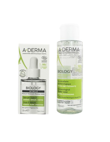A-Derma Biology Hyalu Serum 30ml and Biology Micellar Water 100ml