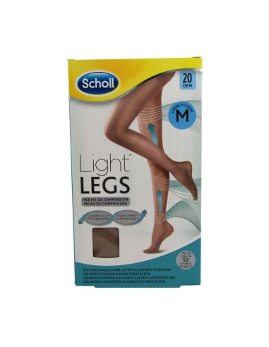 Scholl Light Legs Compression Tights 20Den Skin Medium