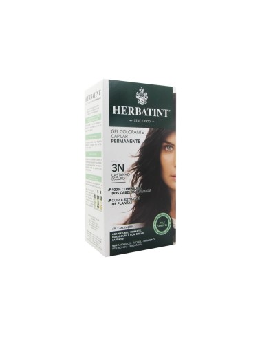 Herbatint Permanent Hair Color Gel 3N Dark Brown 150ml