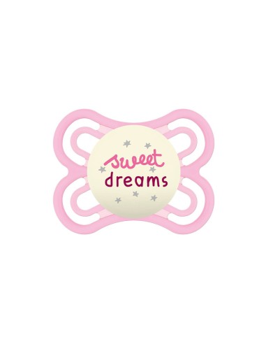 MAM Pacifier Perfect Night Silicone + 0M Pink 1un